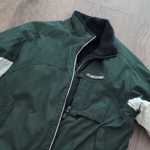 Abercrombie & Fitch Dark Green Field Jacket with Cream Accents